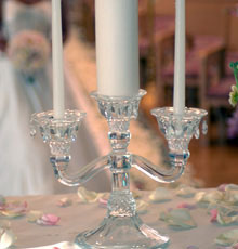 Crystal unity candle stand