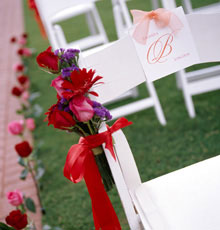 White folding chairs