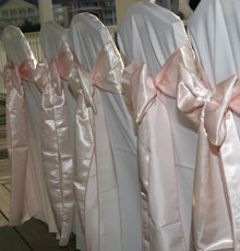 White chair covers