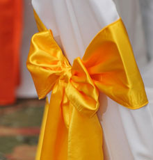White chair covers