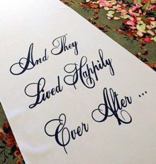 Custom painted aisle runner