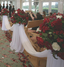 Columns with floral