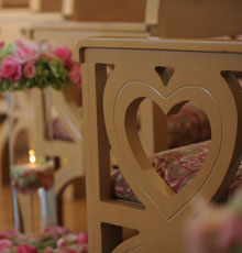 Wedding Pavilion pews