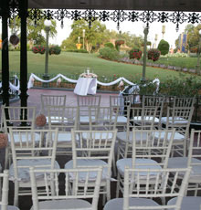 White chiavari chairs