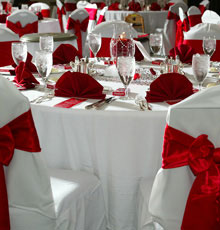 White chair covers