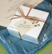 Azure crushed napkins