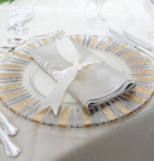 Gold and Pewter glass